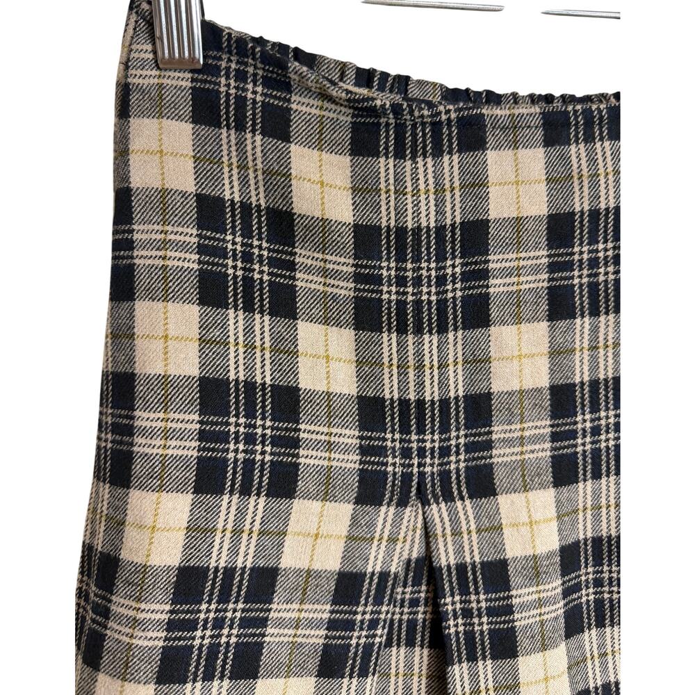 Brandy Melville One Size Mini Pleat Plaid Skirt One Size Made in Italy Brown EUC - Picture 3 of 7